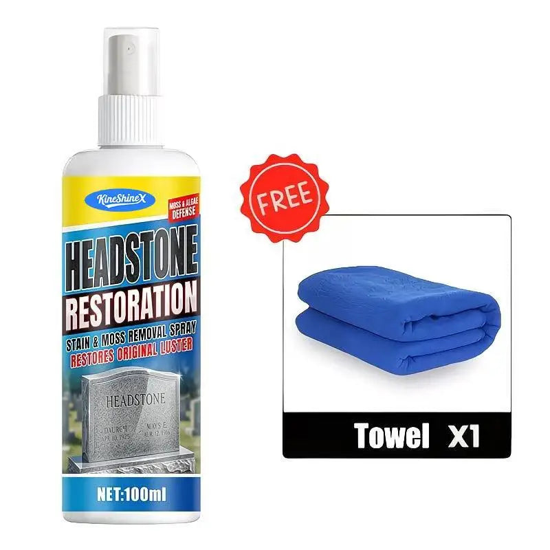 Headstone Restoration Spray – Moss & Stain Remover for Gravestones Stone Restoration Spray Peaceful Pleasures Health and Wellness