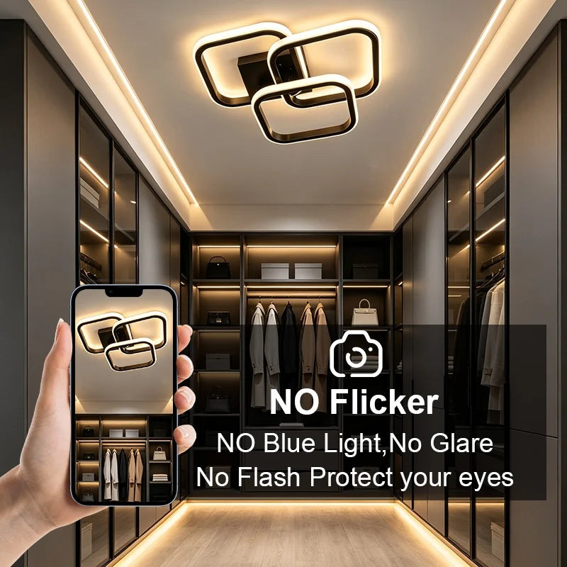 RUNTOIN Modern LED Ceiling Light 3-Color Surface Mount