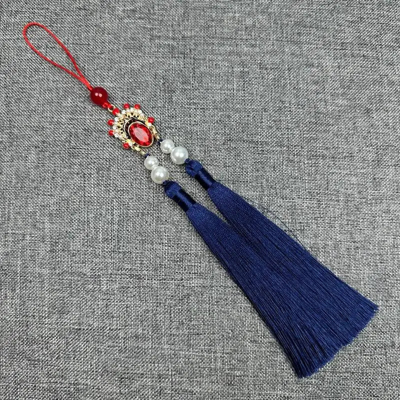 Antique Hanfu Tassel Pendant | Ethnic Cheongsam Décor 25cm