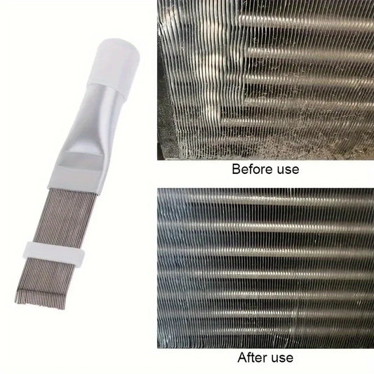 1-piece Air Conditioner Fin Cleaning Comb Stainless Steel Brush Peaceful Pleasures Health and Wellness