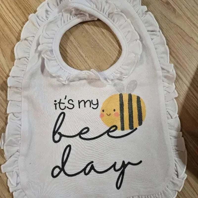 It's My Bee Day Ruffle Bib | Baby 1st Birthday Cake Smash Prop
