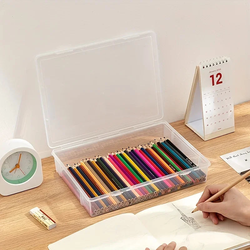 Transparent Dustproof Storage Box – A4/A5 File & Jewelry Organizer