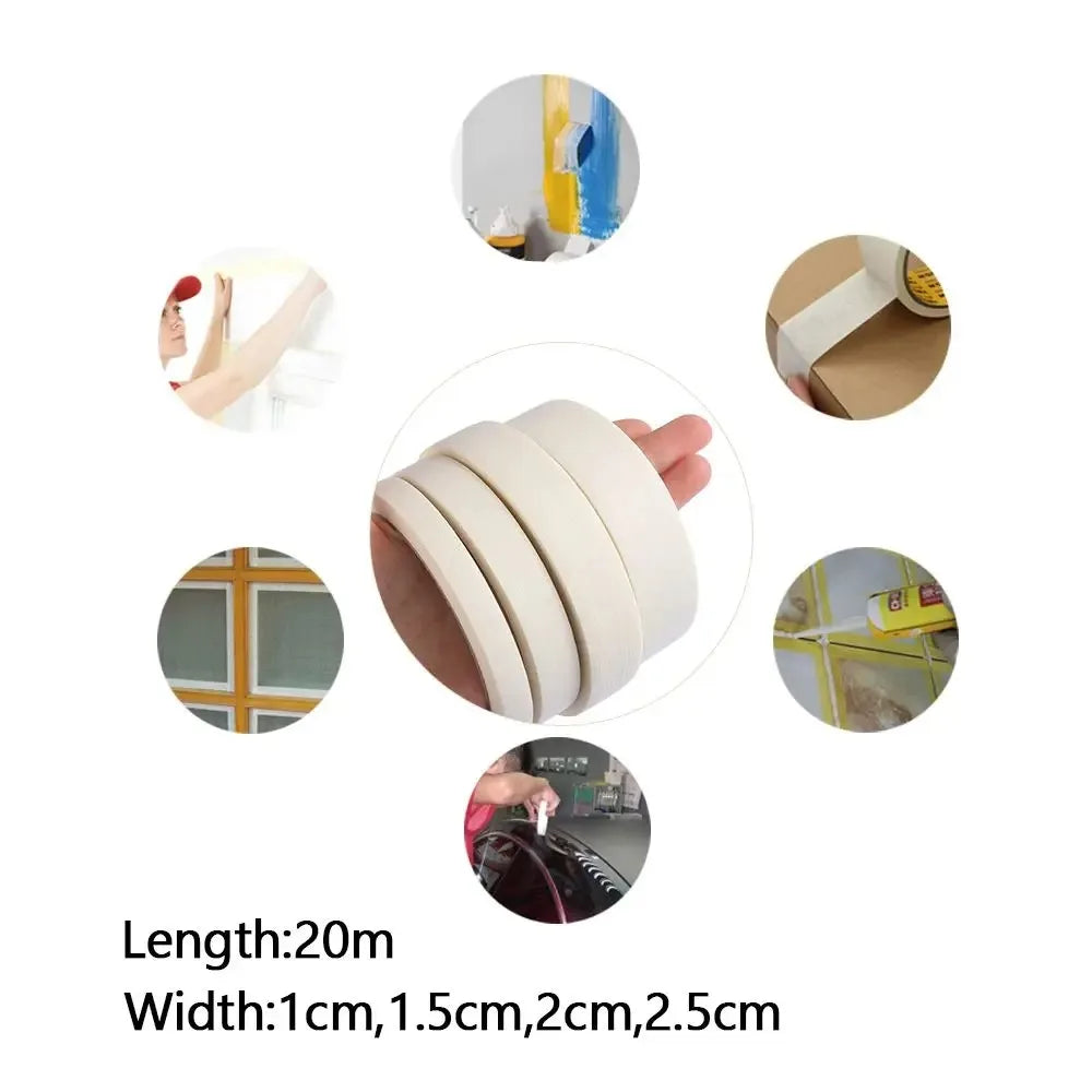 20m High-Temp Masking Tape – Writable, Tearable, High Adhesive