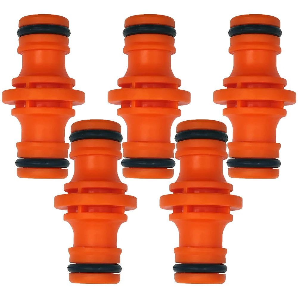 5Pcs 1/2'' Garden Hose Tubing Fitting Pipe Joiner Repair Connector Coupling Quick Drip Irrigation Watering System for Greenhous Peaceful Pleasures Health and Wellness