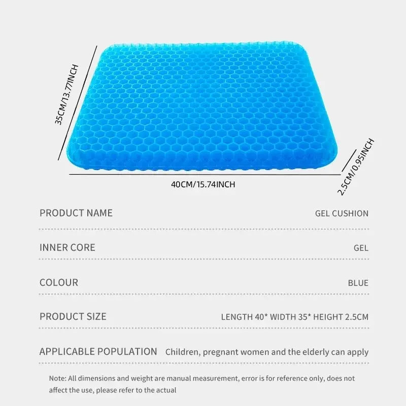 Honeycomb Gel Seat Cushion – Breathable TPE Support for Any Chair