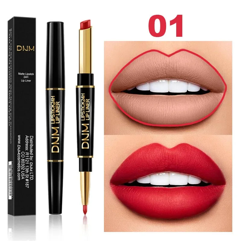 IFANYUO 2-in-1 Lip Liner & Matte Lipstick – 12 Colors
