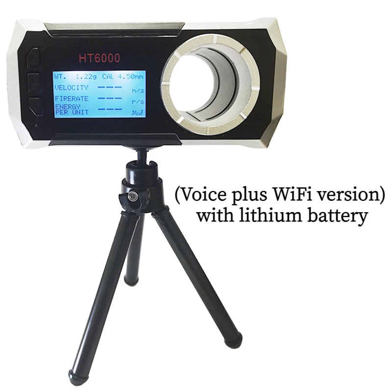 LCD Screen Bullet Firing Speed Chronograph HT6000 Shooting Screen Velometer Air Gun Paintball Gun Speed APP Smart Speed Tester Peaceful Pleasures Health and Wellness Voice plus WiFi