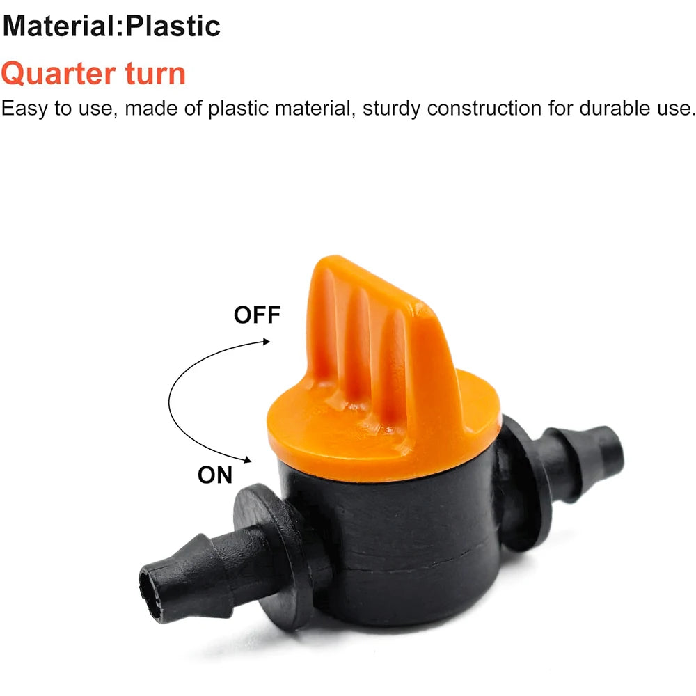 20Pcs Hose Valve Garden Tap Garden Drip Irrigation Fittings Pipe Connectors Water Valve For 4/7mm Water Flow Control Valve Peaceful Pleasures Health and Wellness