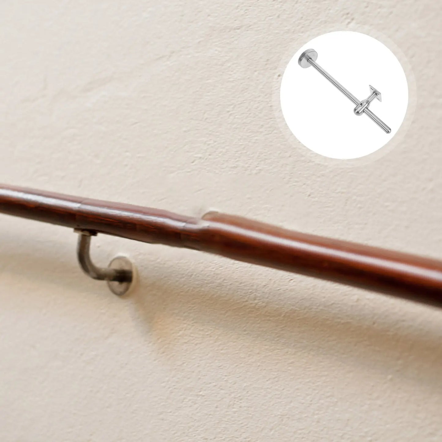 Stainless Steel Handrail Bracket Simple Stylish Stair Railing Support Bracket for Indoor Handrail Stability Hand Rail Holders Peaceful Pleasures Health and Wellness