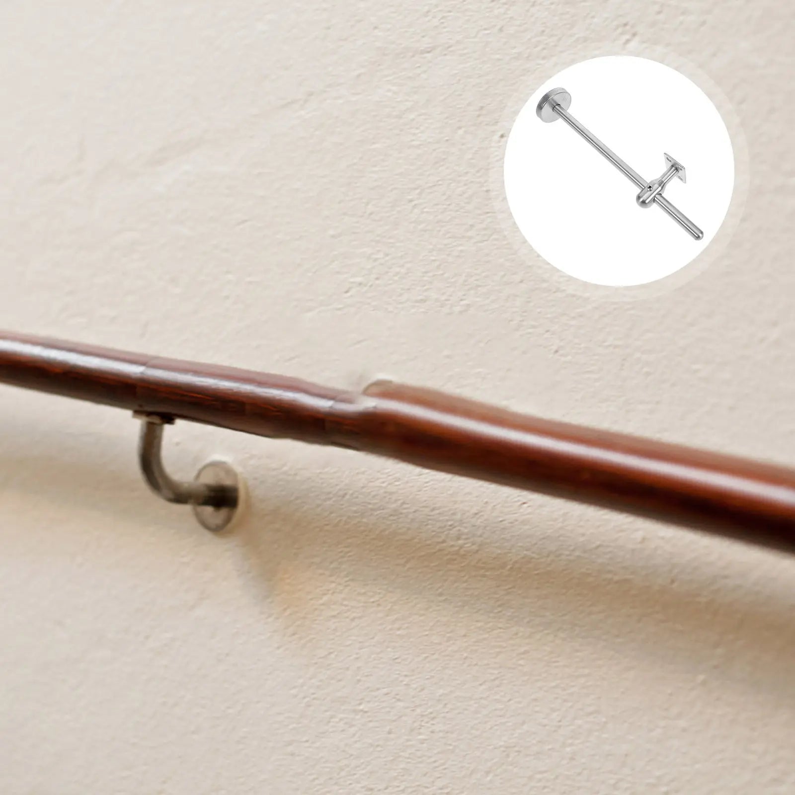 Stainless Steel Handrail Bracket Simple Stylish Stair Railing Support Bracket for Indoor Handrail Stability Hand Rail Holders Peaceful Pleasures Health and Wellness