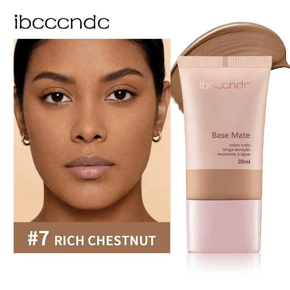 ibcccndc Matte Foundation – Waterproof, Long-Lasting, 9 Shades