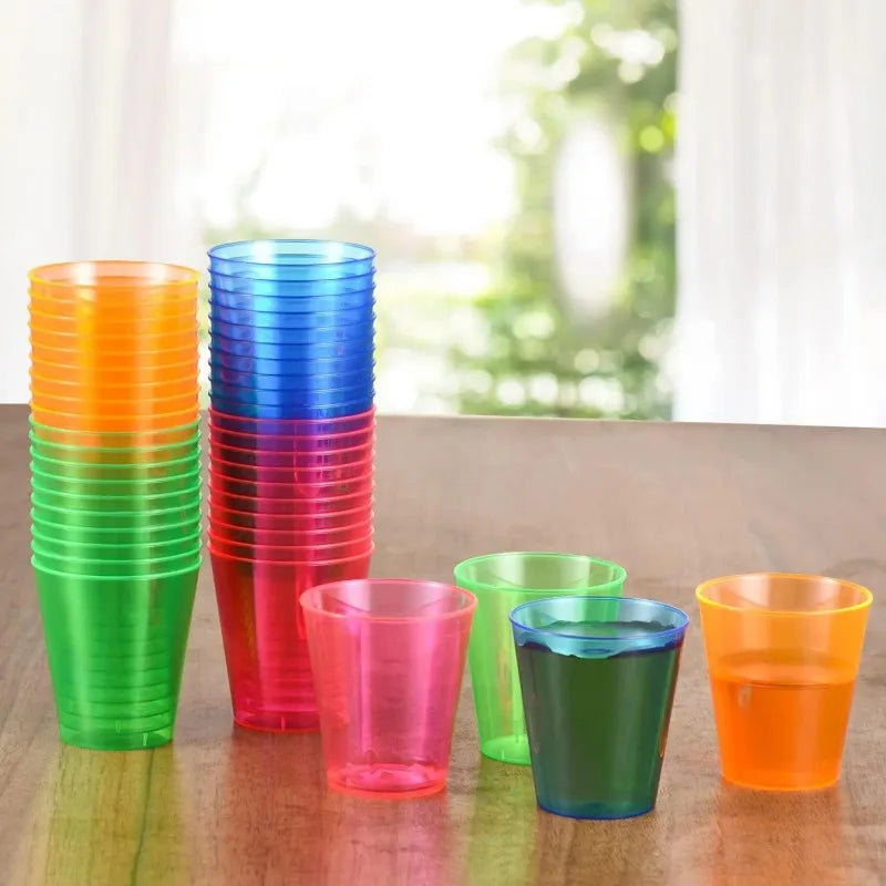 Clear Stackable Disposable Plastic Cups – Party Tumblers