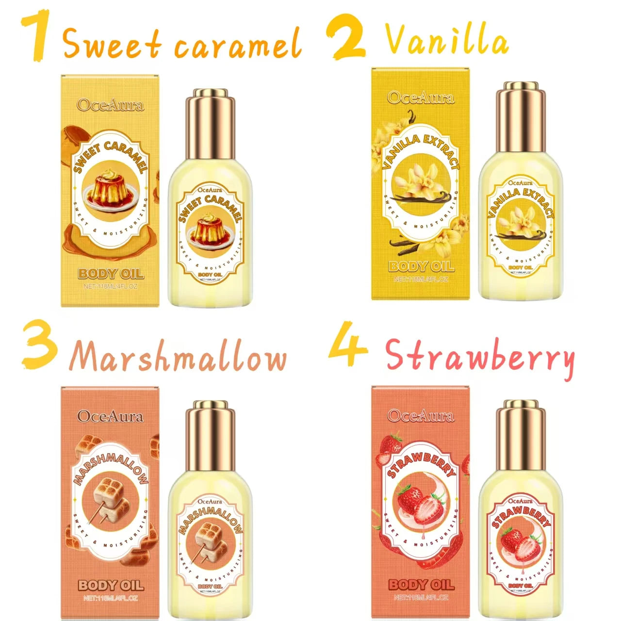 Strawberry Body Massage Oil – Moisturizing Relaxing Spa Oil