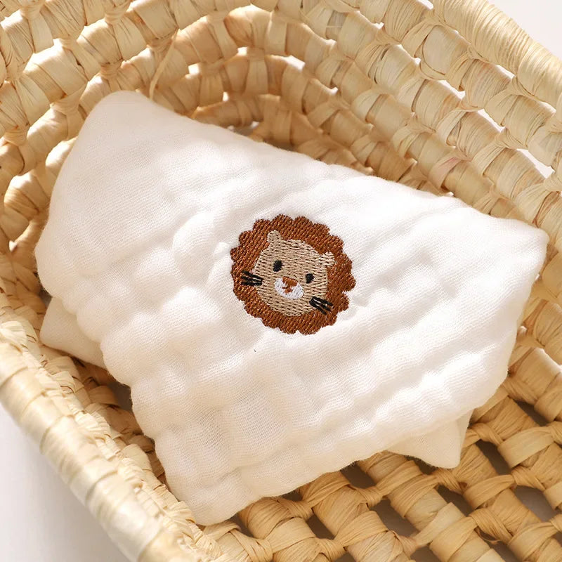 6-Layer Cotton Baby Burp Cloths | Soft Newborn Washcloths