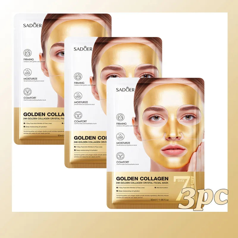 SADOER 24K Gold Collagen Face Mask – Firming & Hydrating