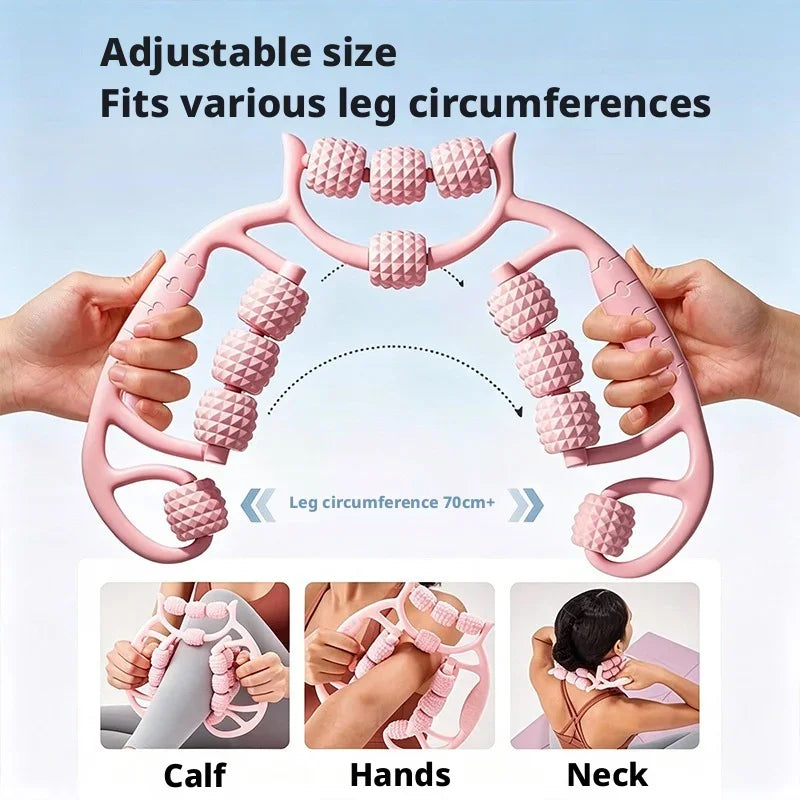 360° Full Wrap Leg Massage Roller Multi Rolling Bead Manual Massager Eliminate Elephant Leg Slimming Tool for Fitness Daily Leg Peaceful Pleasures Health and Wellness