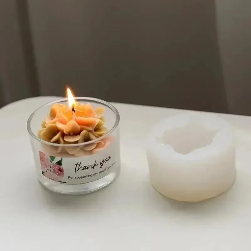 3D Hydrangea Silicone Mold Home Gypsum Decoration Aromatherapy Candle