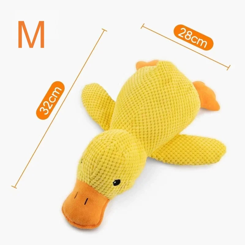 Yellow Duck Chew Toy for Dogs & Cats | Quacking Plush Toy