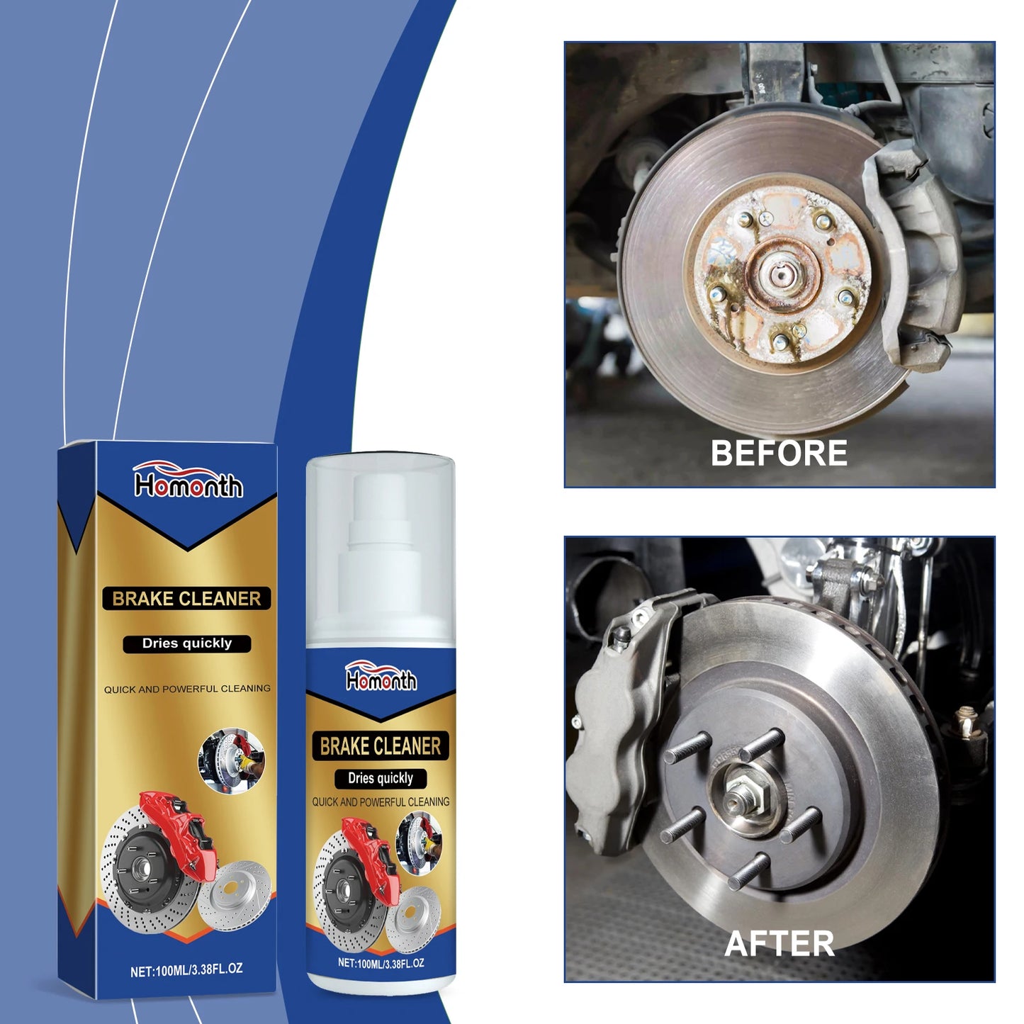 Car Brake & Rim Cleaner Spray – Removes Oil & Grease 100ml