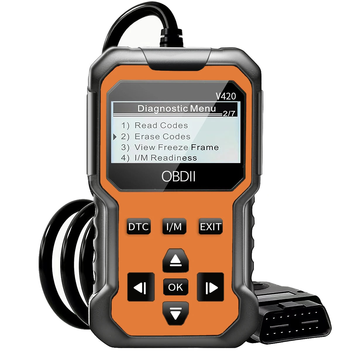 V420 OBD2 Scanner – Engine Fault Code Reader for DIY & Mechanics Peaceful Pleasures Health and Wellness Orange