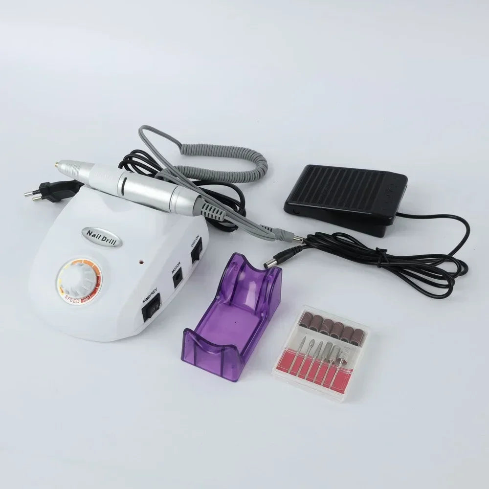 20W 35000RPM Electric Nail Drill Machine Kit | Milling Cutters