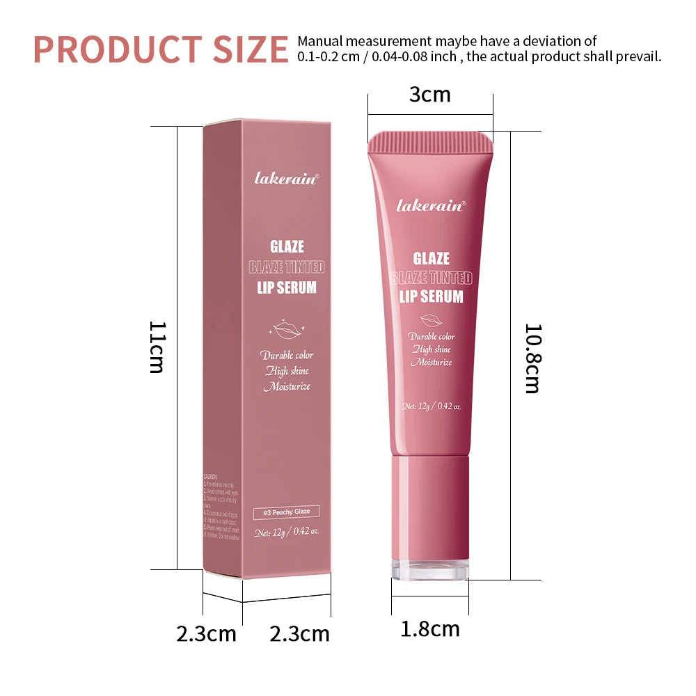 Lakerain Donut Peptide Plumping Lip Gloss 6 Colors Hydrating Non-sticky Mirror Shine Lip Balm All Skin Tone Makeup Gift Peaceful Pleasures Health and Wellness