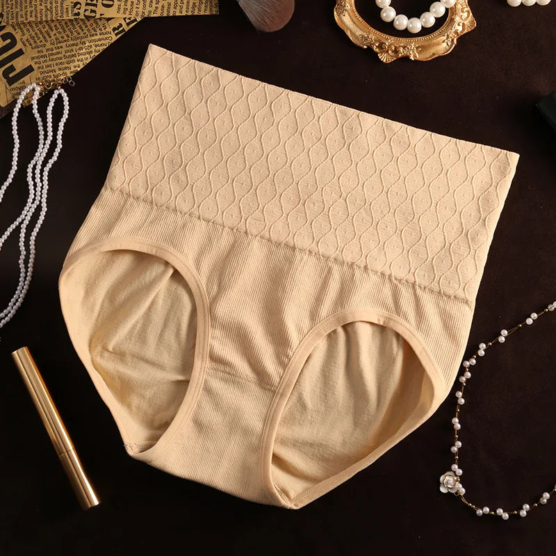 Seamless High-Waist Tummy Control Panties | Cotton Crotch