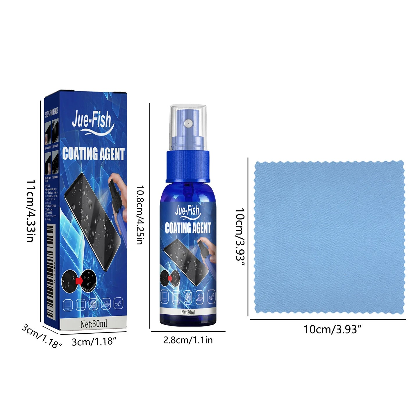 Jue-Fish Nano Screen Coating Liquid | Anti-Fingerprint & Scratch