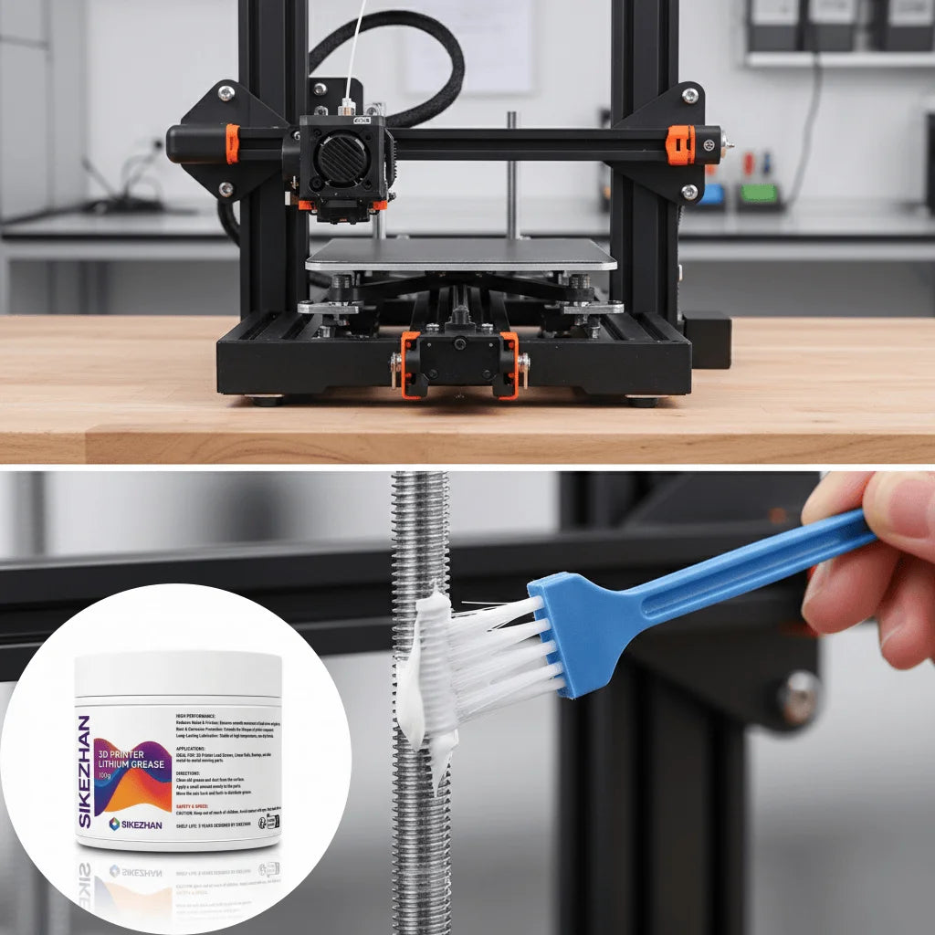 3D Printer Lithium Grease 100g Kit for Lead Screw Linear Rail Bearing Reduce Noise Lubricant Anti-Rust Maintenance with Brushes Peaceful Pleasures Health and Wellness