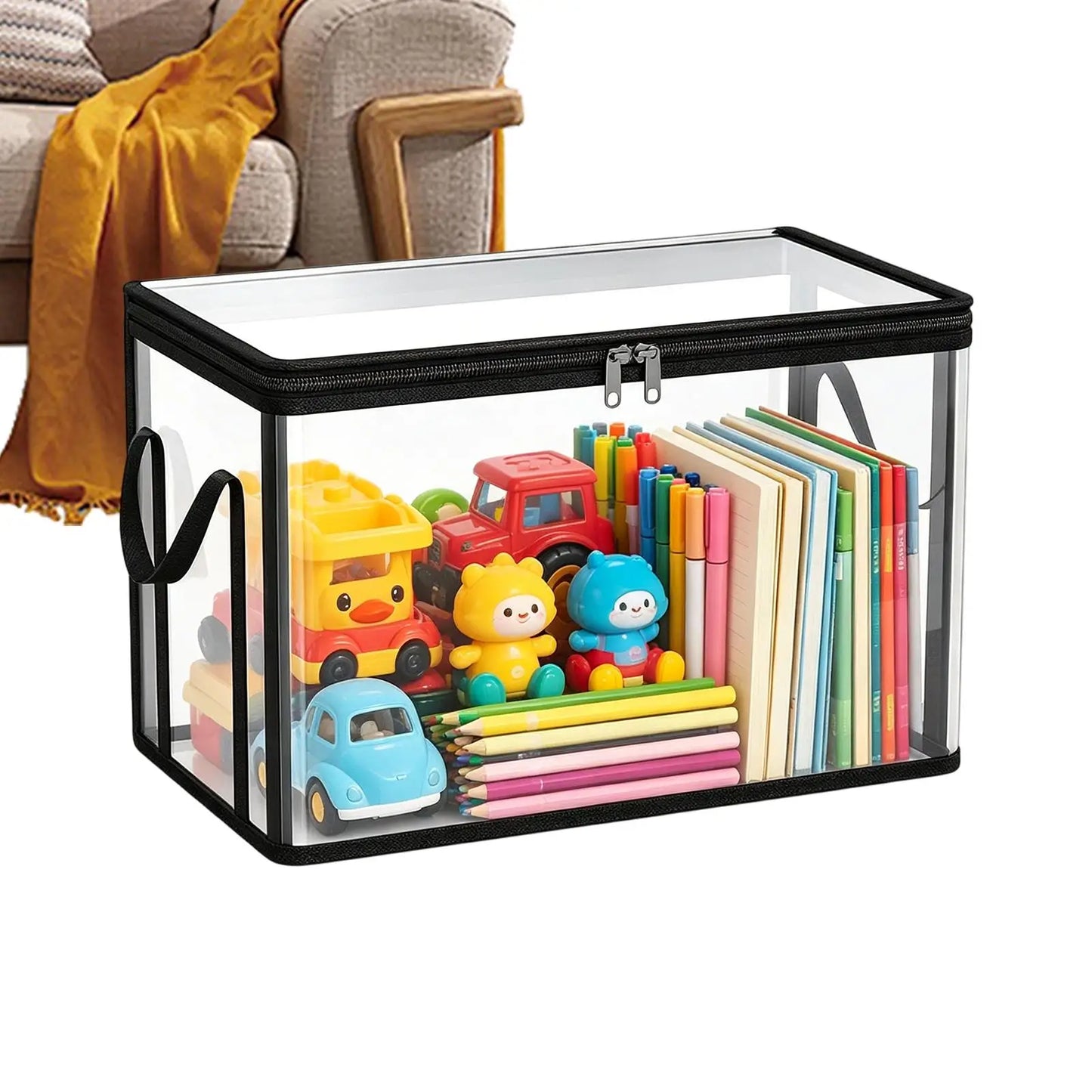 Clear Stackable PVC Storage Box – Large Dustproof Bin Storage Box Peaceful Pleasures Health and Wellness