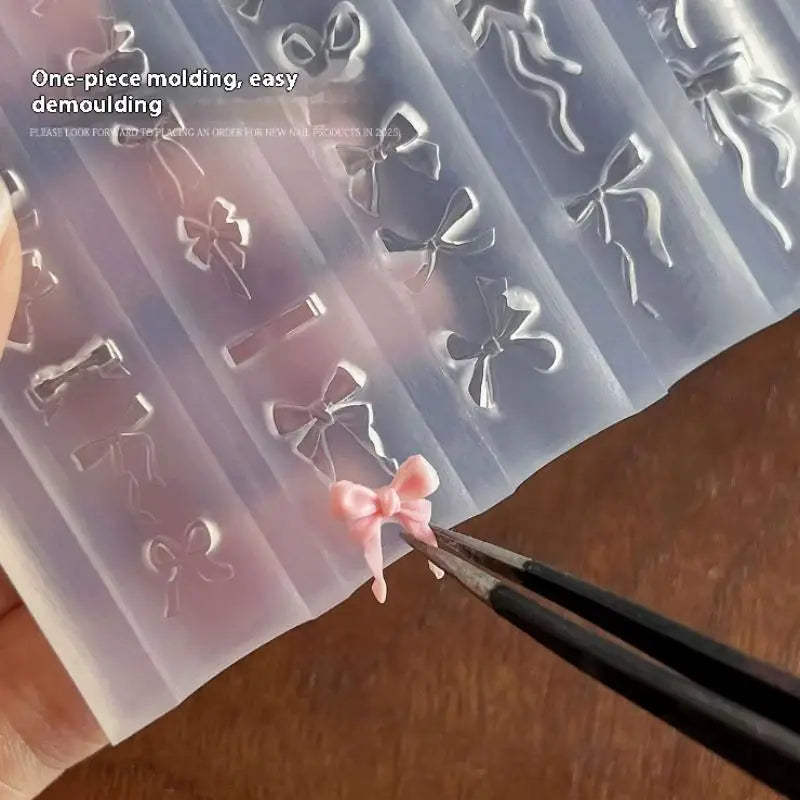 Bowknot Nail Silicone Mould Nail Art Stamp Nail Decoration Accessories DIY Handmade Tool Stereoscopic Manicure Tools Peaceful Pleasures Health and Wellness