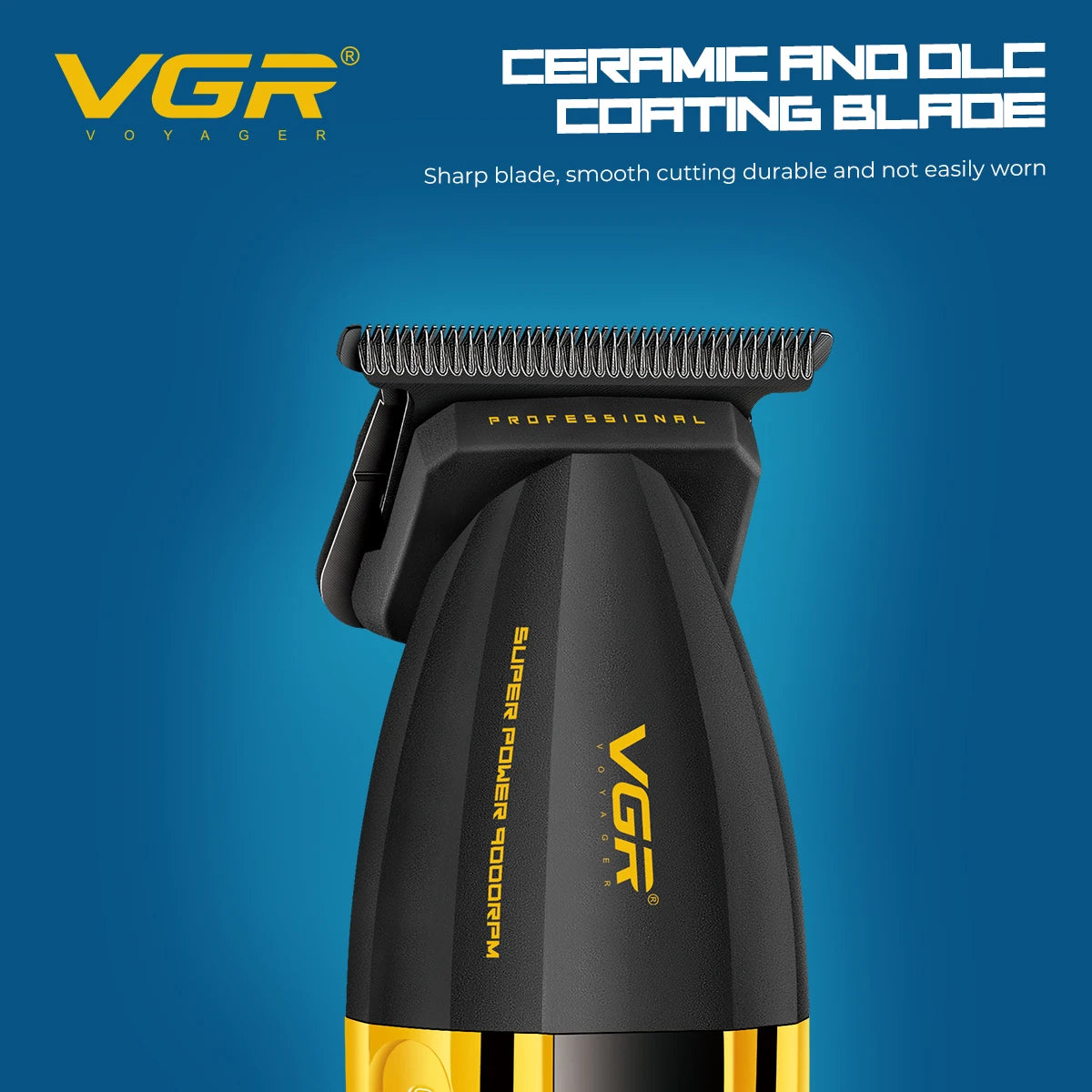 VGR professional high-end hair clipper metal mecha wind men's electric push hair salon home oil head carving pusher V-285T Peaceful Pleasures Health and Wellness