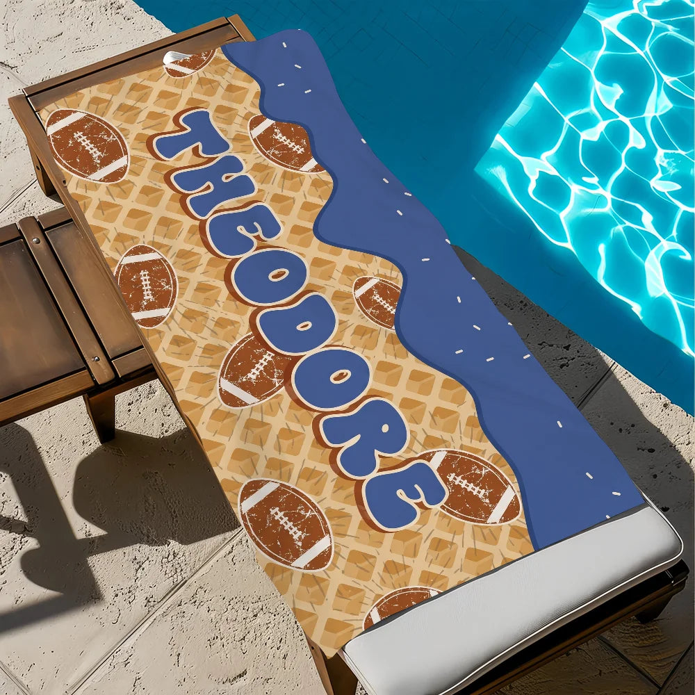 Personalized Ice Cream Drip Beach Towel | Quick Dry, Soft Beach Towel Peaceful Pleasures Health and Wellness z4 STJ90x180CM