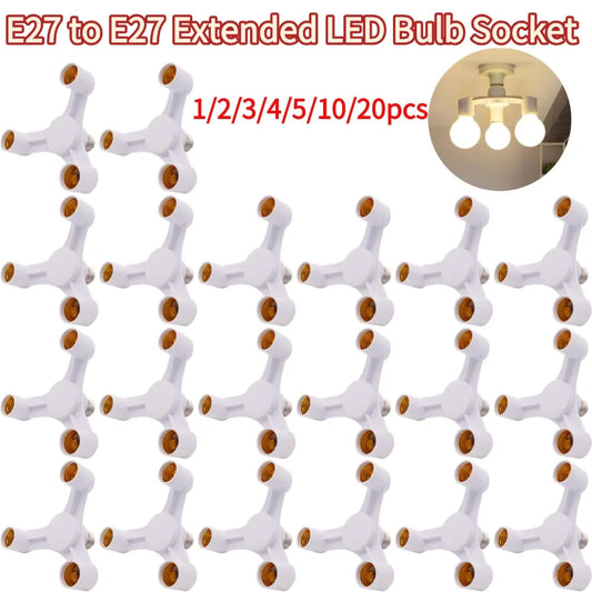 3In1 E27 LED Lamp Socket Splitter Adapter for Enhanced Lighting Peaceful Pleasures Health and Wellness