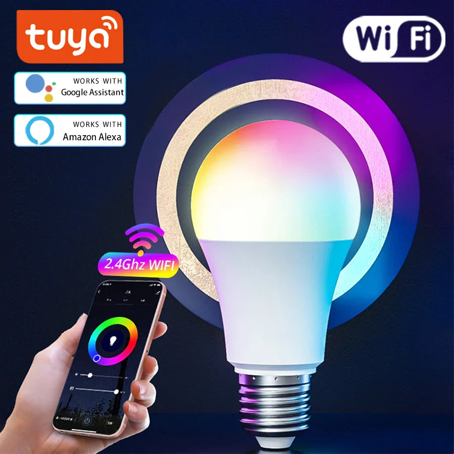 GGBEE Tuya Smart WiFi LED Bulb E27 RGB – Alexa & Google Home