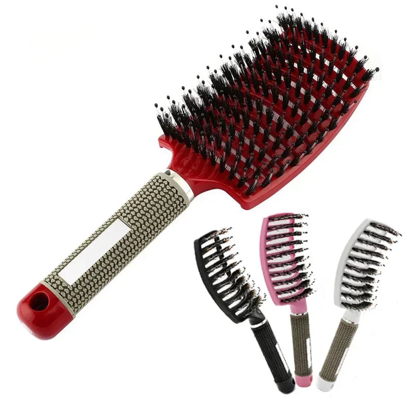 Women Detangler Hair Brush, Hairdressing Comb, Nylon Bristle, Scalp Massage, Tangle Teaser Peaceful Pleasures Health and Wellness