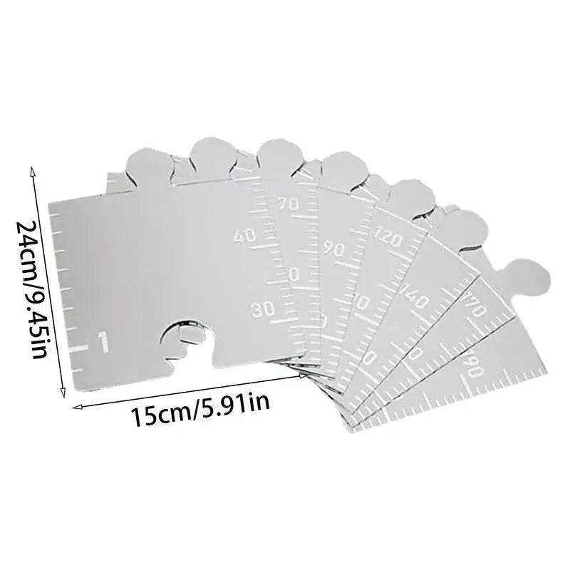 Kids Acrylic Height Chart Wall Mirror | Nursery Growth Ruler Kids Growth Chart Peaceful Pleasures Health and Wellness