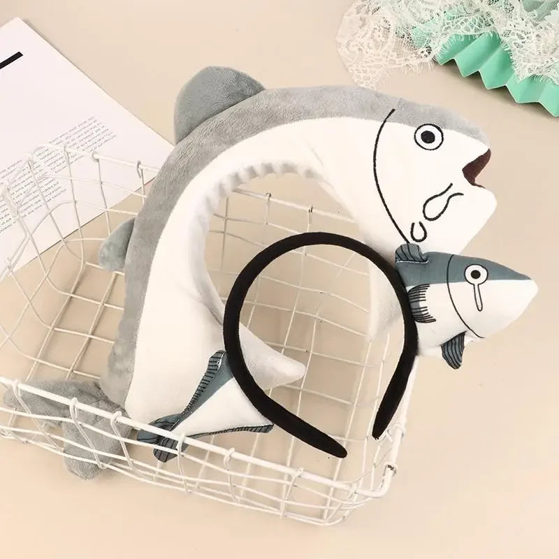 Cute Plush Fish Hair Hoop – Girls' Wash Face Headband