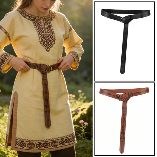 Medieval Leather Armor Belt Steampunk Waist Costume Accessory Women Peaceful Pleasures Health and Wellness