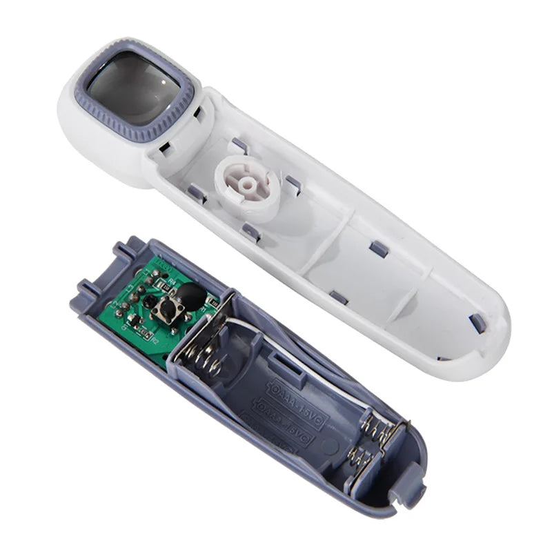 Handheld Magnifier 2Led Light 1Uv Currency Verification Square Lens Antique Jewelry Appraisal Collection Magnifying Glass Peaceful Pleasures Health and Wellness