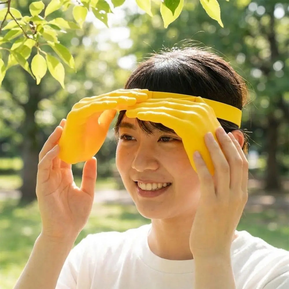 3D Printed Heart Hands Sun Visor Hat | UV Protection Beach Cap