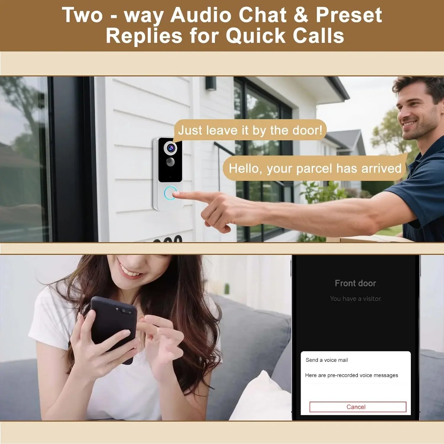 Wireless Doorbell Camera, 2K FHD Head-to-Toe Video, No Subscription, Two-Way Talk, Motion Detection, Works with Alexa & Google Peaceful Pleasures Health and Wellness