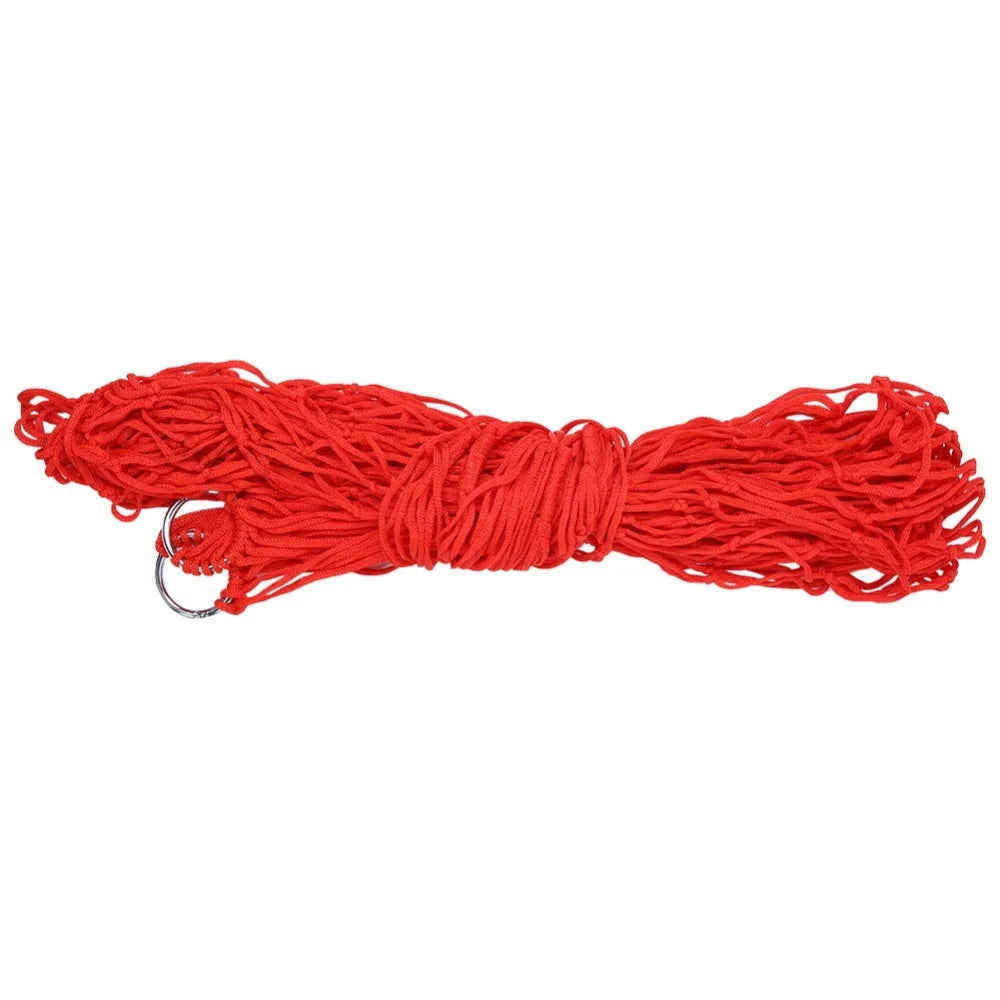 Colorful Nylon Mesh Double Hammock for Camping & Outdoor Use