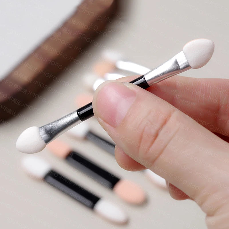 10pcs Nail Powder Brushes Sponge Disposable Double Sided Eyeshadow Applicator Mirror Chrome Pigment Sponge Stick Peaceful Pleasures Health and Wellness