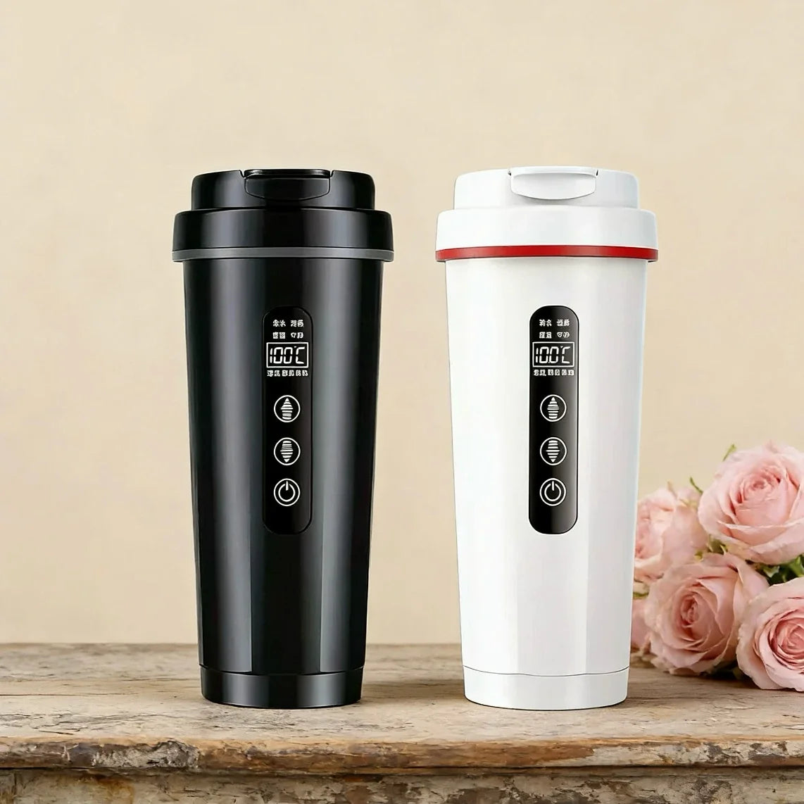 500ml Car Heating Cup 316 Stainless Steel Intelligent Anti Dry Burning Electric Kettle 12V/24V Universal for Truck Vehicle Peaceful Pleasures Health and Wellness