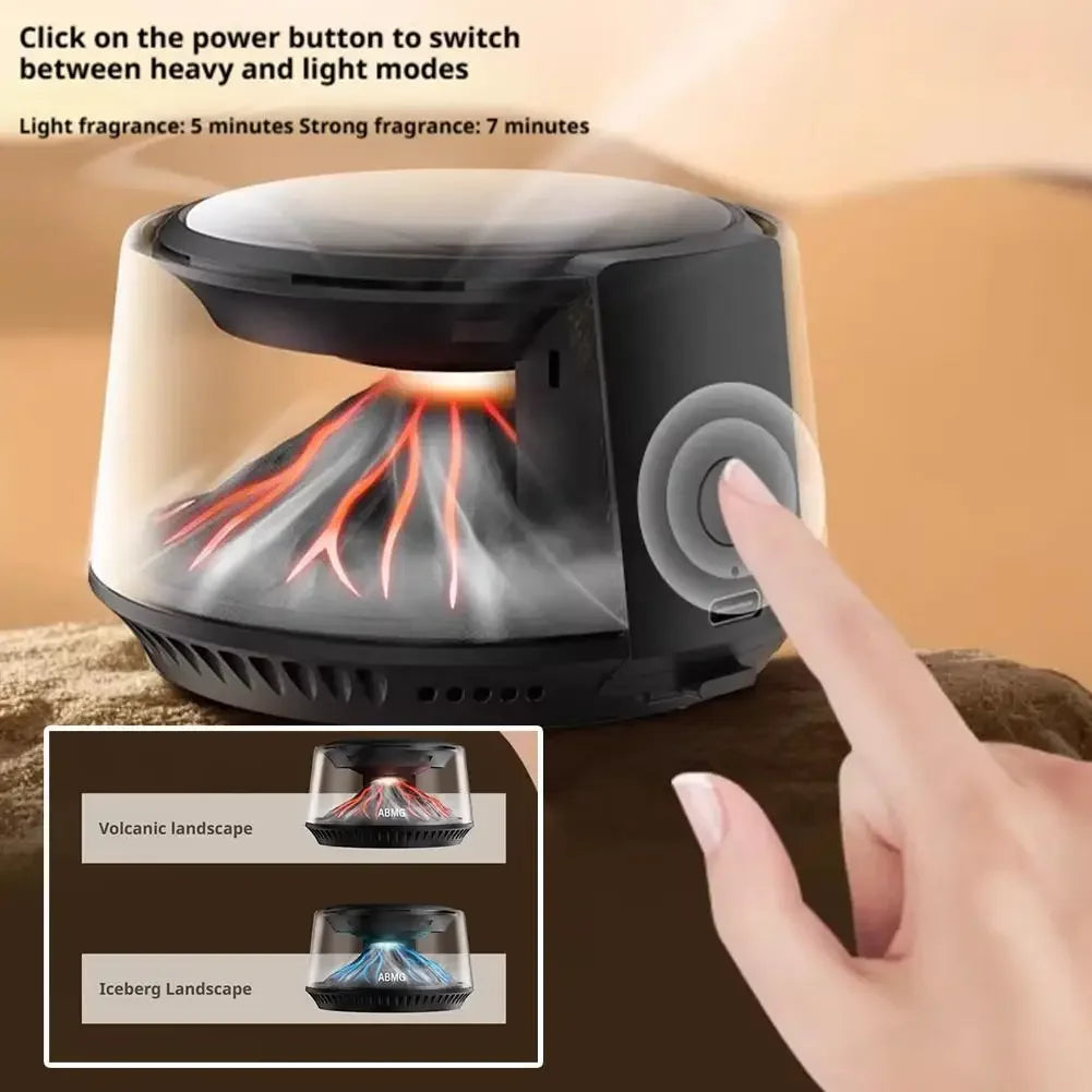 2026 NEW Car Perfume Diffuser, 360° View Mirror Mount Volcanic Iceberg Car Decoration Automatic Spray Air Freshener Car Interior Peaceful Pleasures Health and Wellness