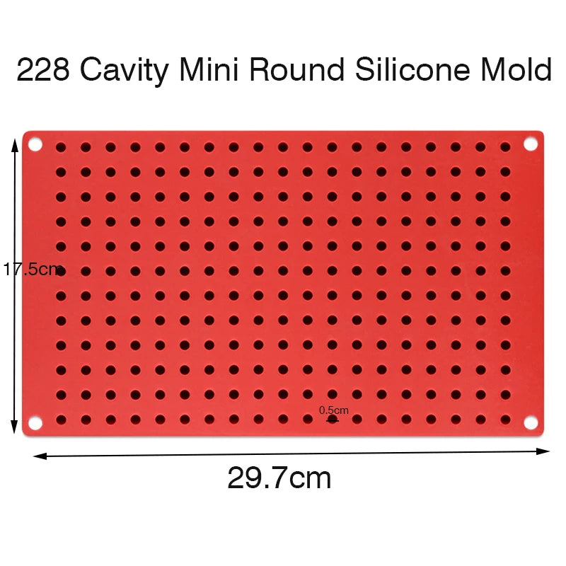 468/228 Cavity Mini Round Silicone Mold Chocolate Drops Mold Dog Treats Pan Candy Mold Ganache Jelly Baking Molds Peaceful Pleasures Health and Wellness 228 Cavity