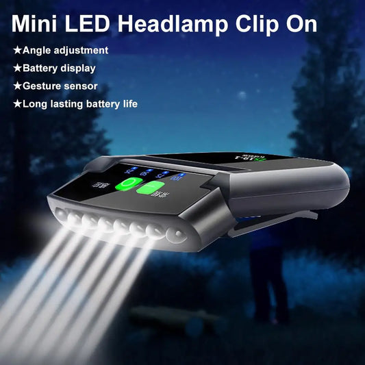 USB Rechargeable LED Clip-On Cap Headlamp | Camping & Fishing Clip-On LED Headlamp Peaceful Pleasures Health and Wellness