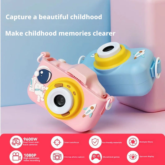 Kids Digital Camera 9600W Dual Lens 1080P HD Video Recorder with Eye Care Screen Educational Games for Toddler Boys Girls Peaceful Pleasures Health and Wellness