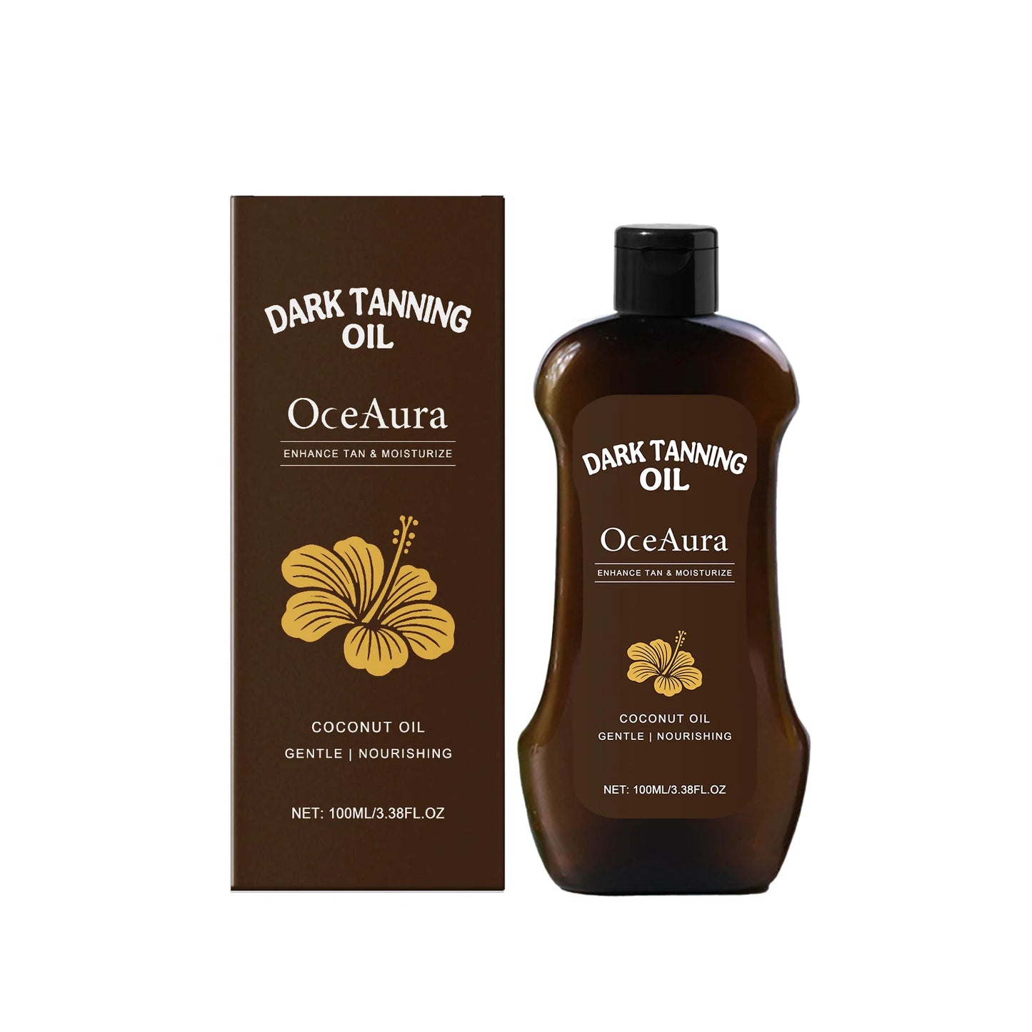 OceAura Coconut Tanning Oil – Deep Bronze Glow, 100ml